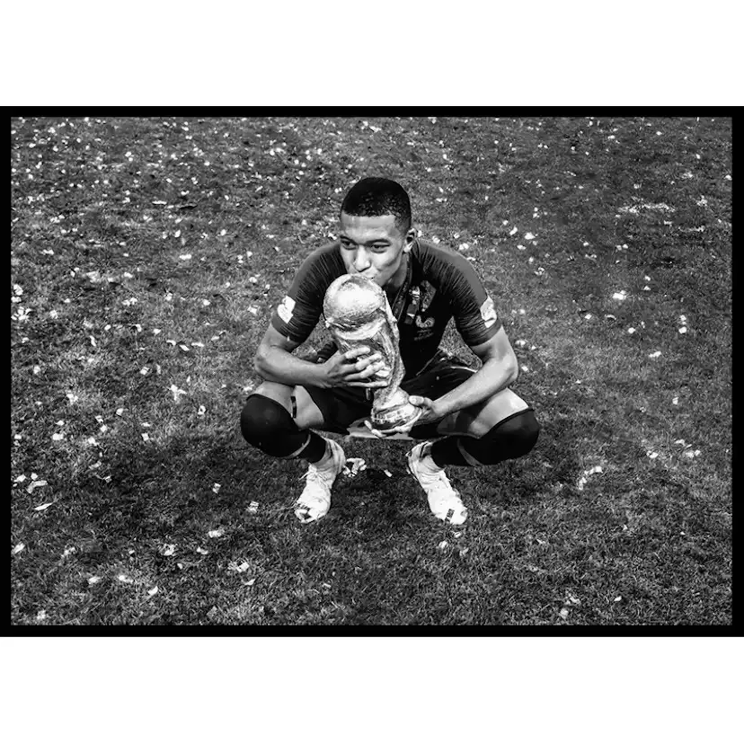 Poster Gallerix Kylian Mbappé World Cup 2018 B&W