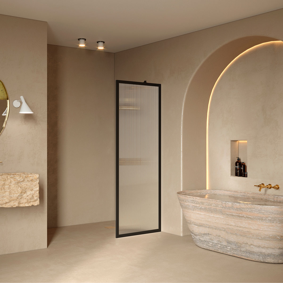 Duschvägg Hietakari Bläk 731 New York Fast