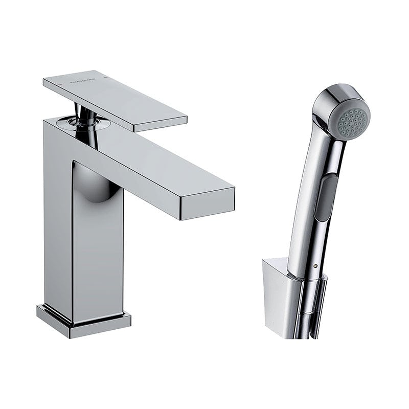 Tvättställsblandare Hansgrohe Tecturis E 110 med Bidettehanddusch och Duschslang