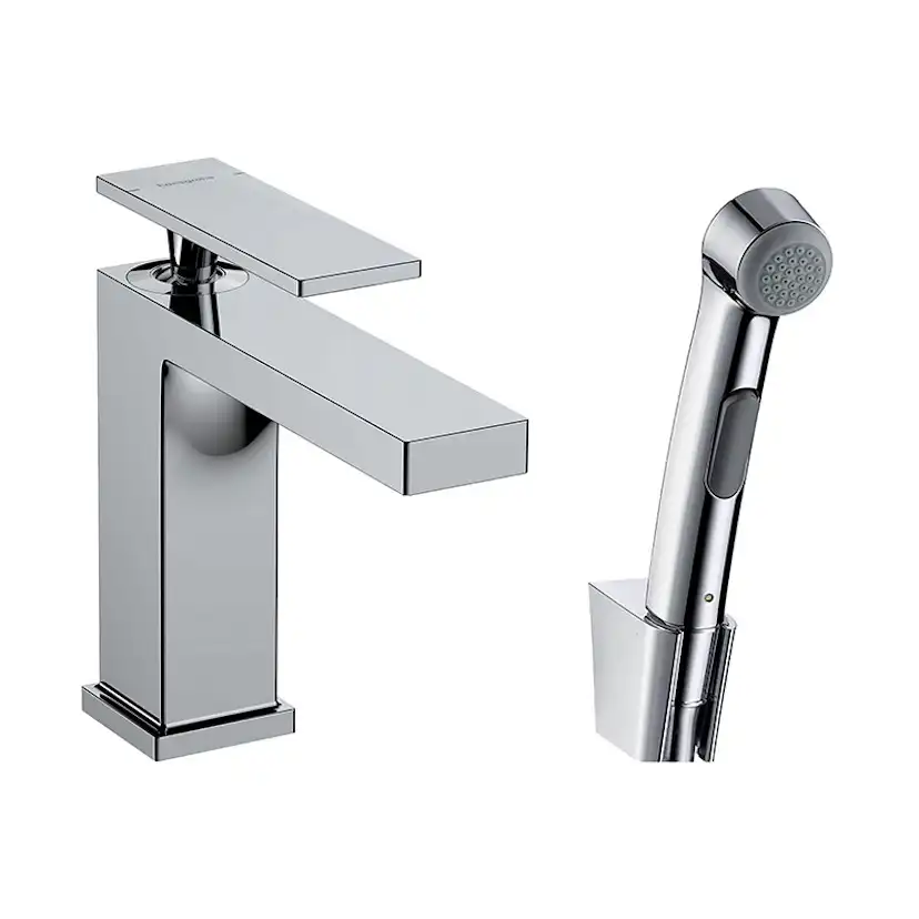 Tvättställsblandare Hansgrohe Tecturis E 110 med Bidettehanddusch och Duschslang