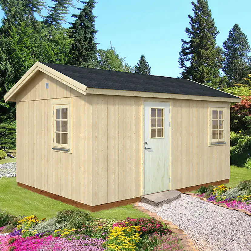 Friggebod Palmako Hedwig 13,6 m² Komplett Stuga med Sadeltak