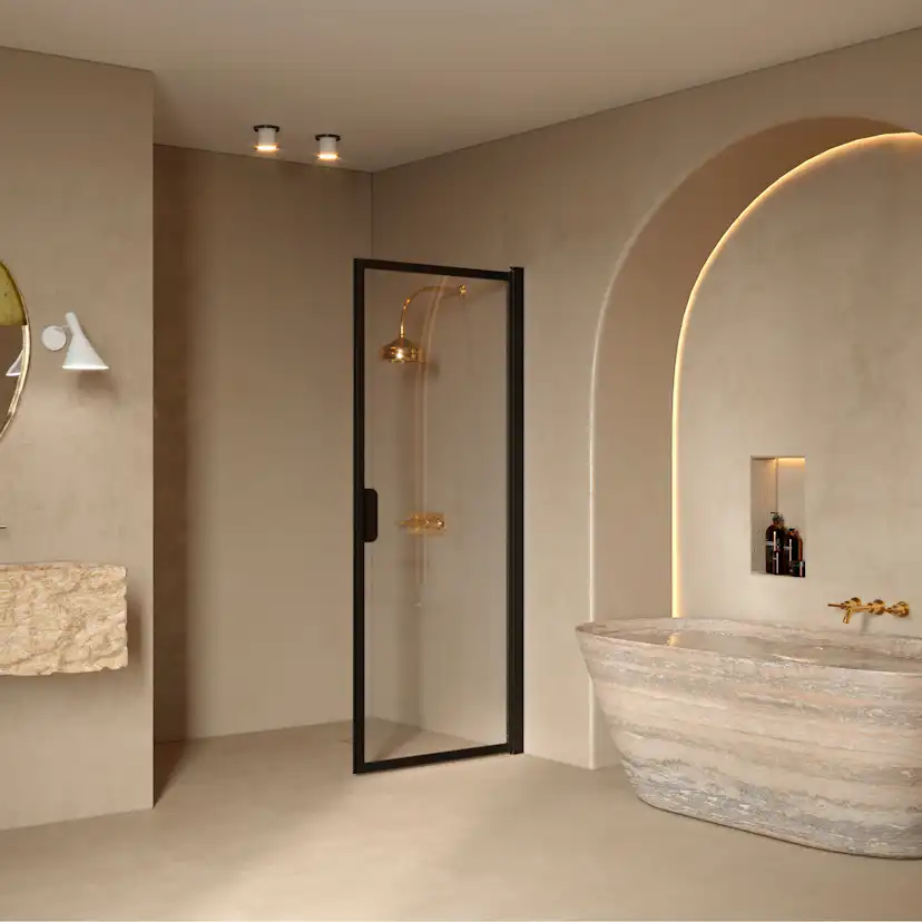 Duschdörr Hietakari Bläk 732 New York Vändbar