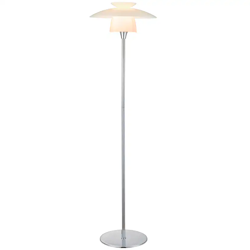 Golvlampa Halo Design Scandinavia Ø40 cm Opal/Krom