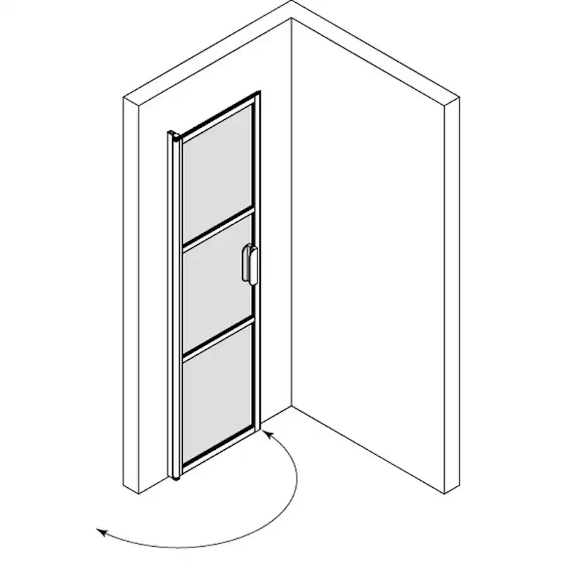 Duschdörr Hietakari Bläk 735 Tokyo Vändbar