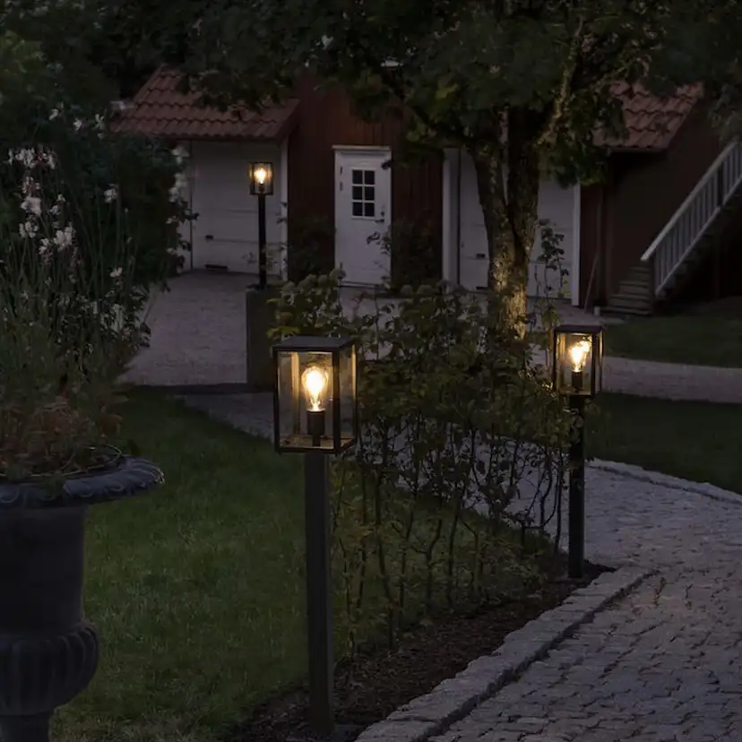 Pollare Gnosjö Konstsmide Carpi Låg E27 Svart