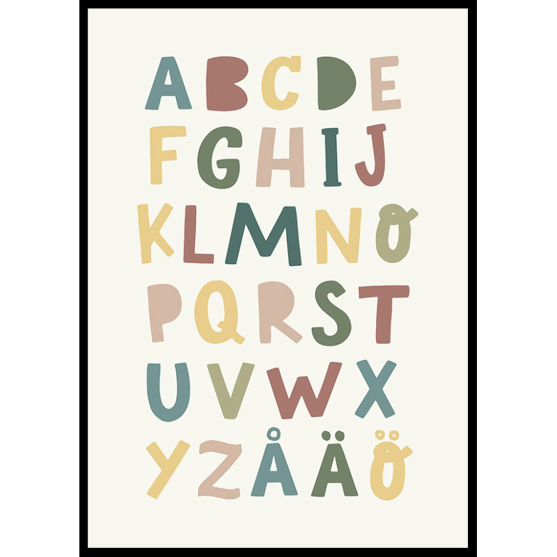 Poster Gallerix Barnens Alfabet No1
