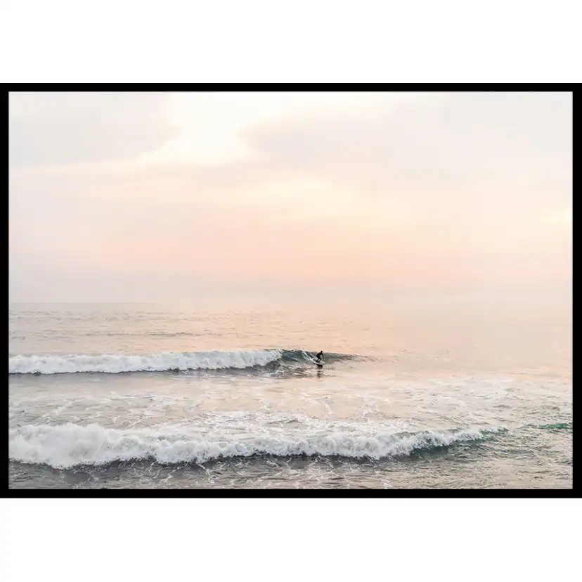 Poster Gallerix Solitary Surfer Sunset