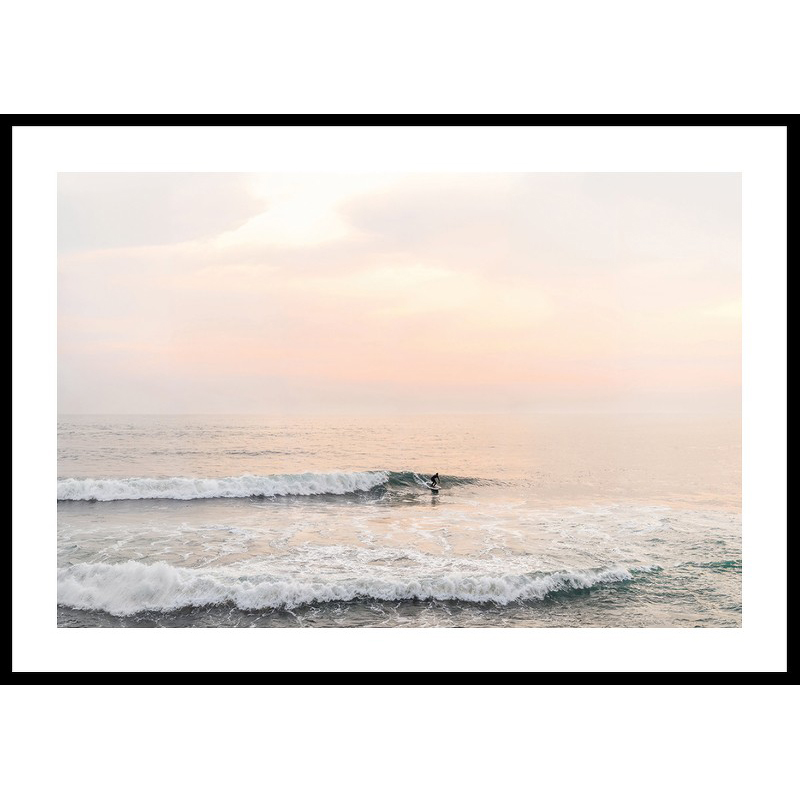 Poster Gallerix Solitary Surfer Sunset