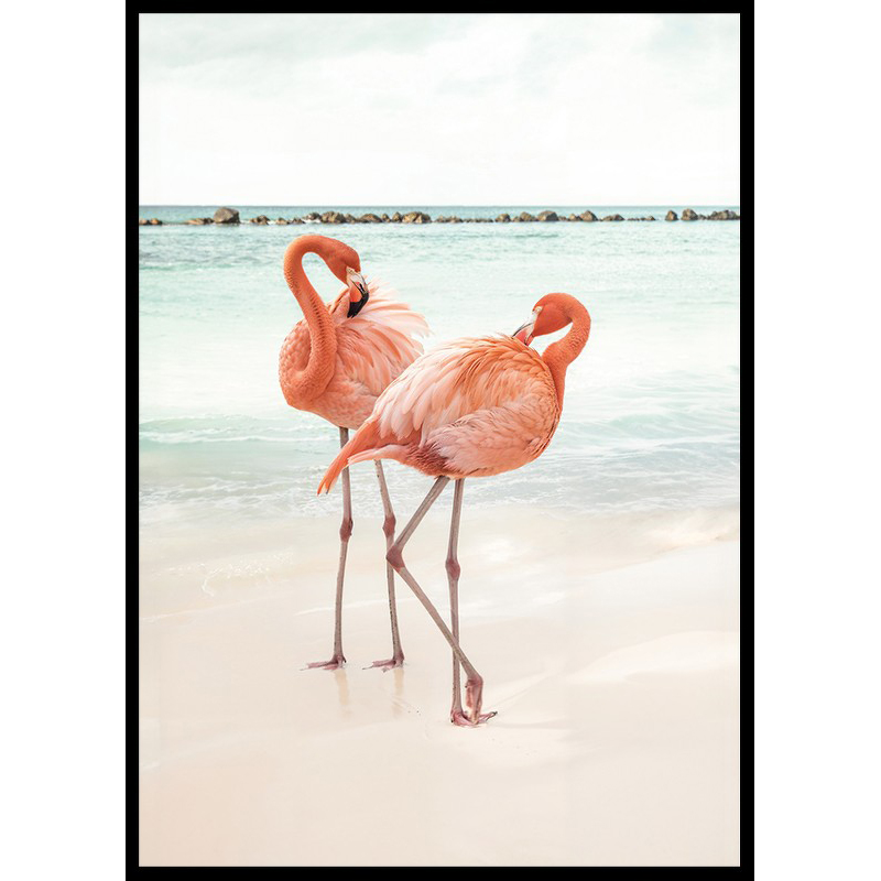 Poster Gallerix Flamingo Beach Duo