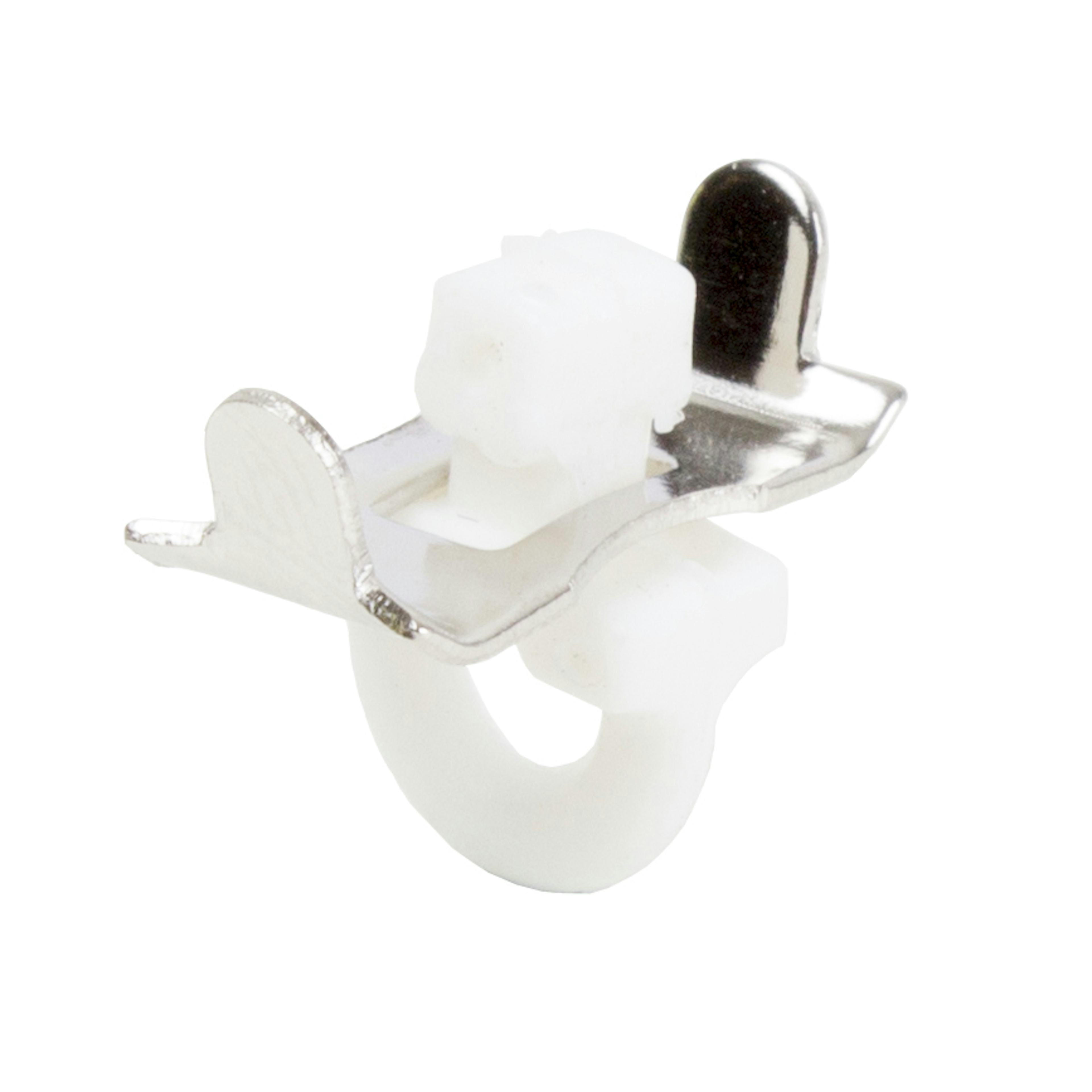 Gardintillbehör Kirsch Stopp för Elite- och Flexi-skenan Vit/Aluminium 10st