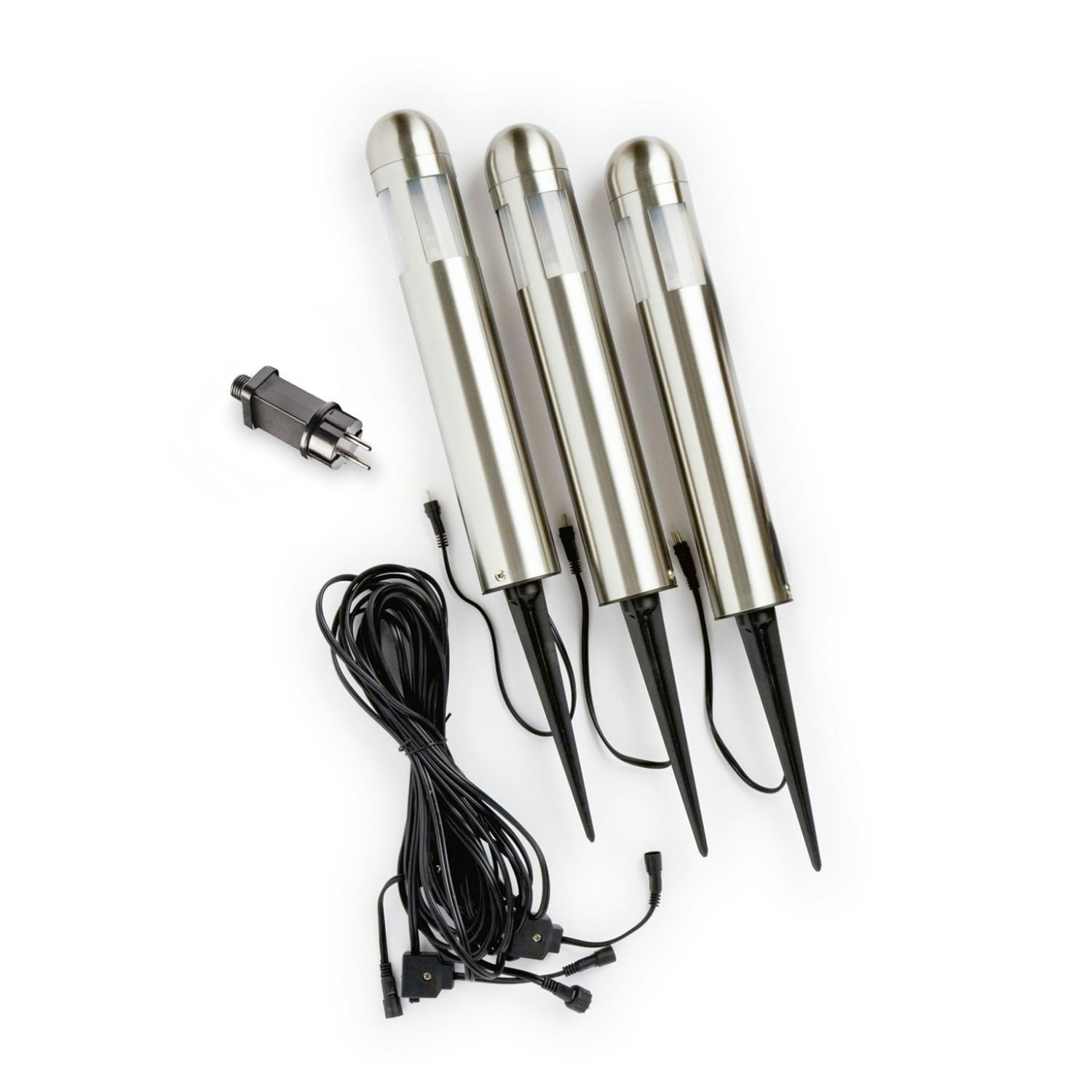 Dekorationsbelysning Gnosjö Konstsmide Amalfi Rostfritt 3 Set 35 cm