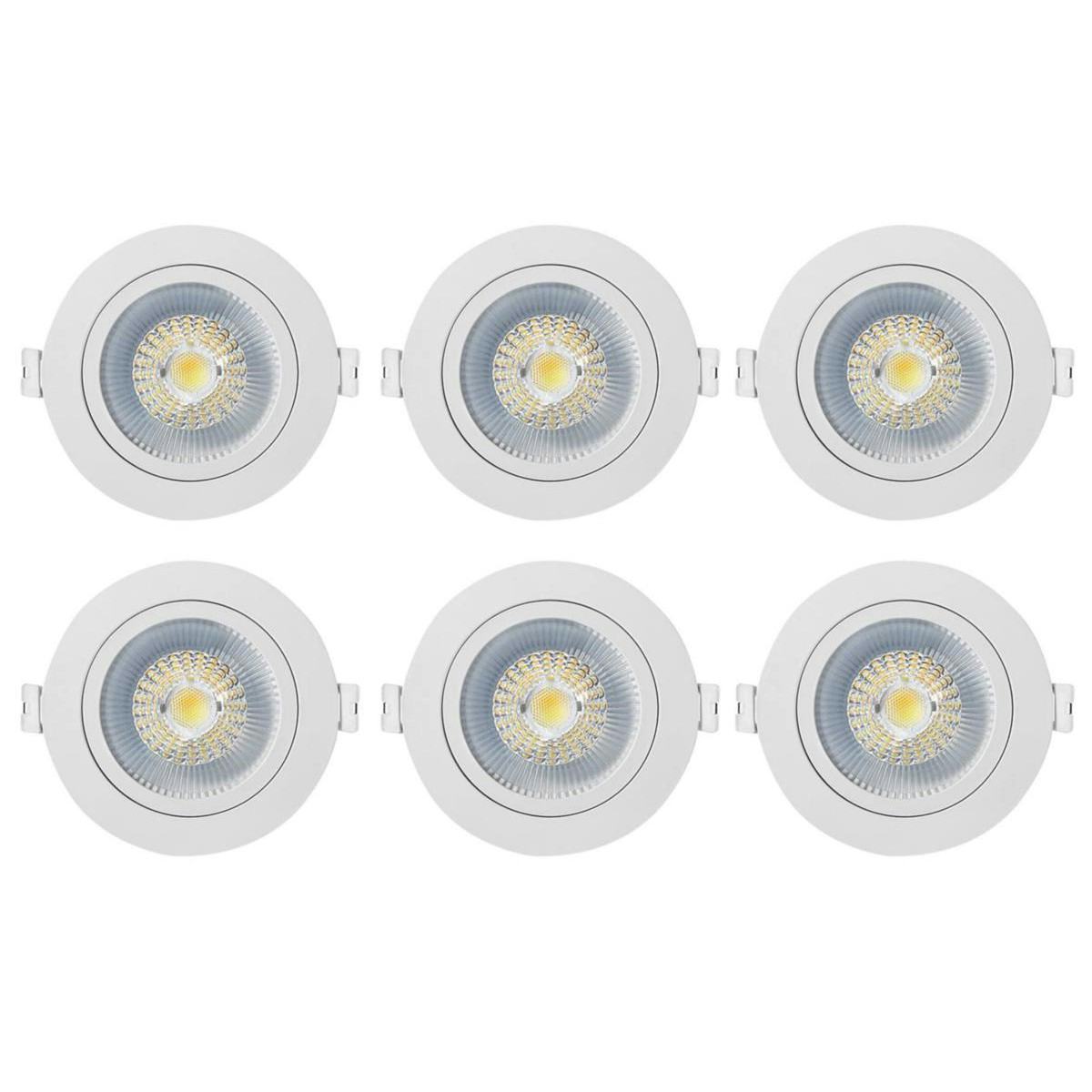 Downlight Westal Nedljus 7W 650Lm 27,3,4K Vit 6-pack Wld Fr72 Flex Tilt