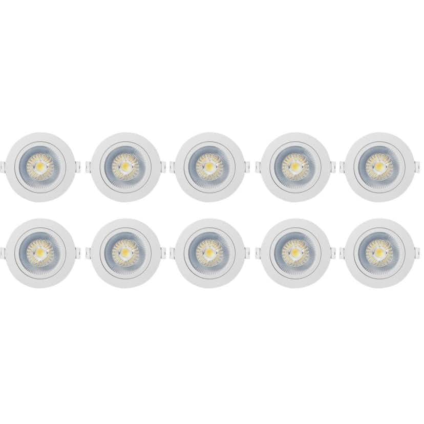 Downlight Westal Nedljus 7W 650Lm 27,3,4K Vit 10-pack Wld Fr72 Flex Tilt