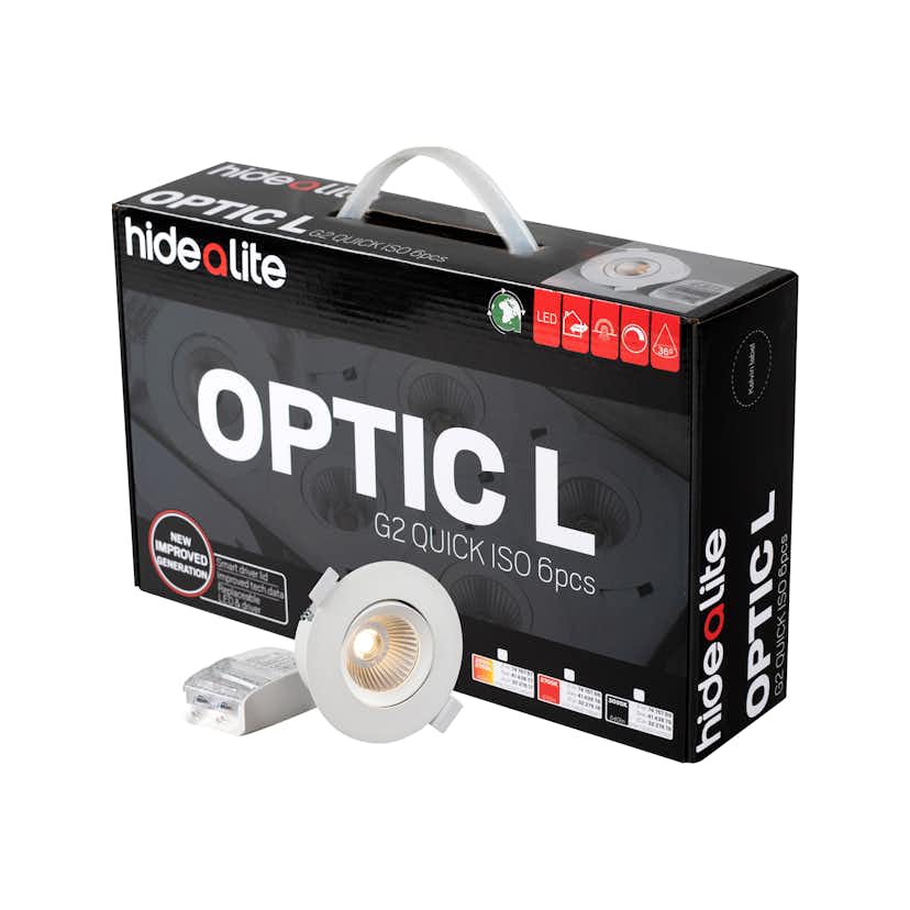 Downlight Hide-A-Lite DL Optic G2 L Q ISO 6-pack Vit 610 lm