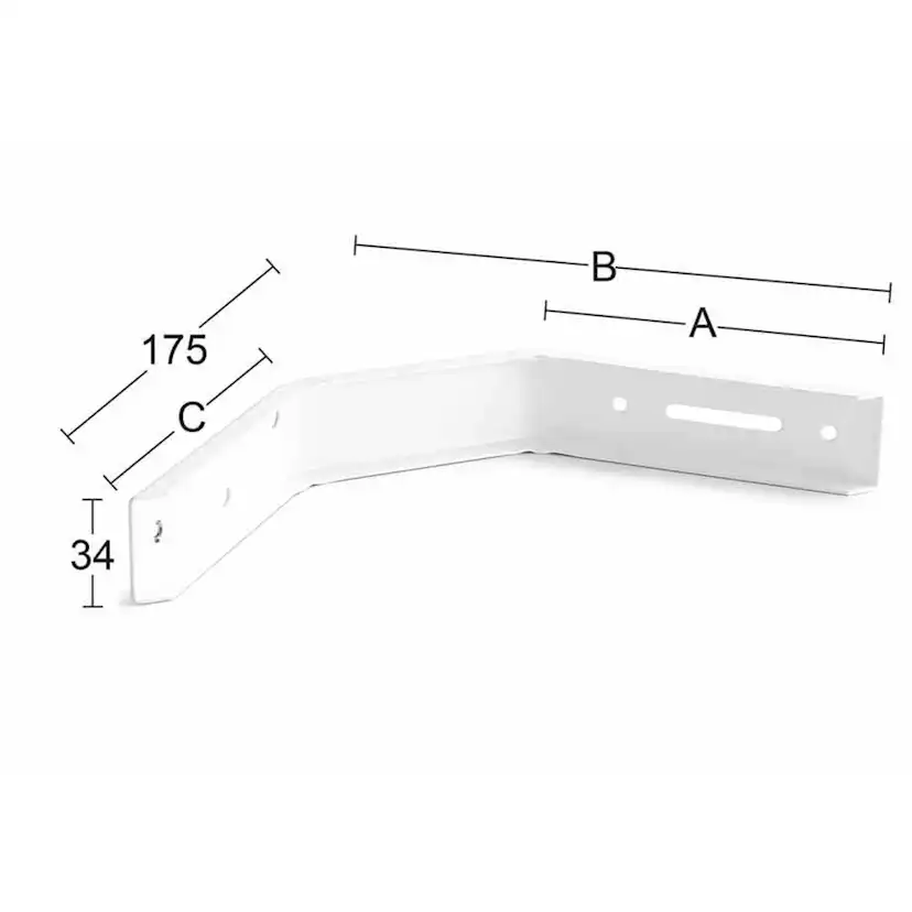 Fönsterbänkskonsol 158, 175x165 mm