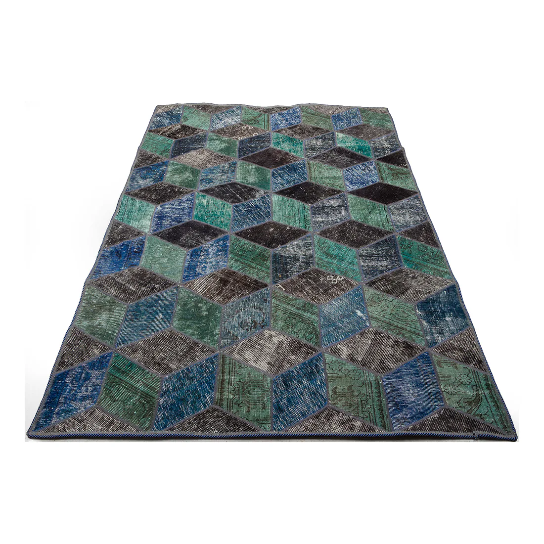 Persisk Patchworkmatta D-sign Handknuten 750654