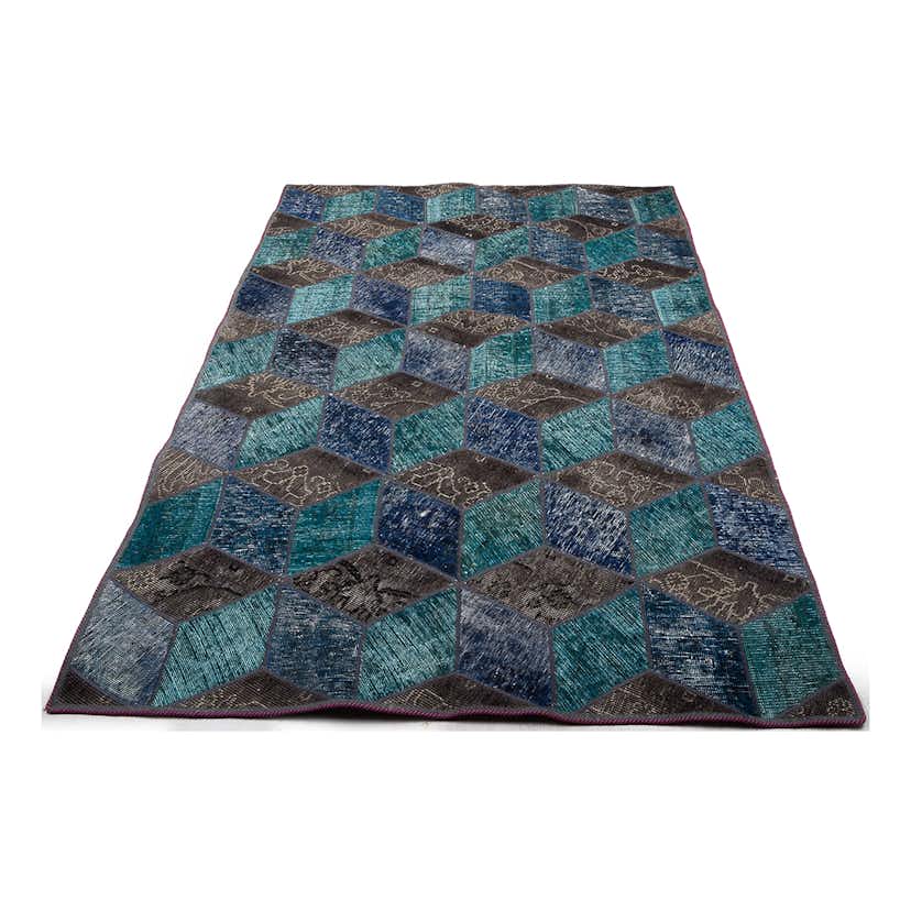 Persisk Patchworkmatta D-sign Handknuten 750656