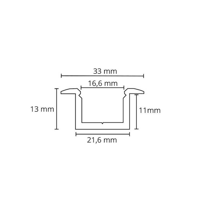 Profil SG ARMATUREN Infälld Striplin 1,8M V
