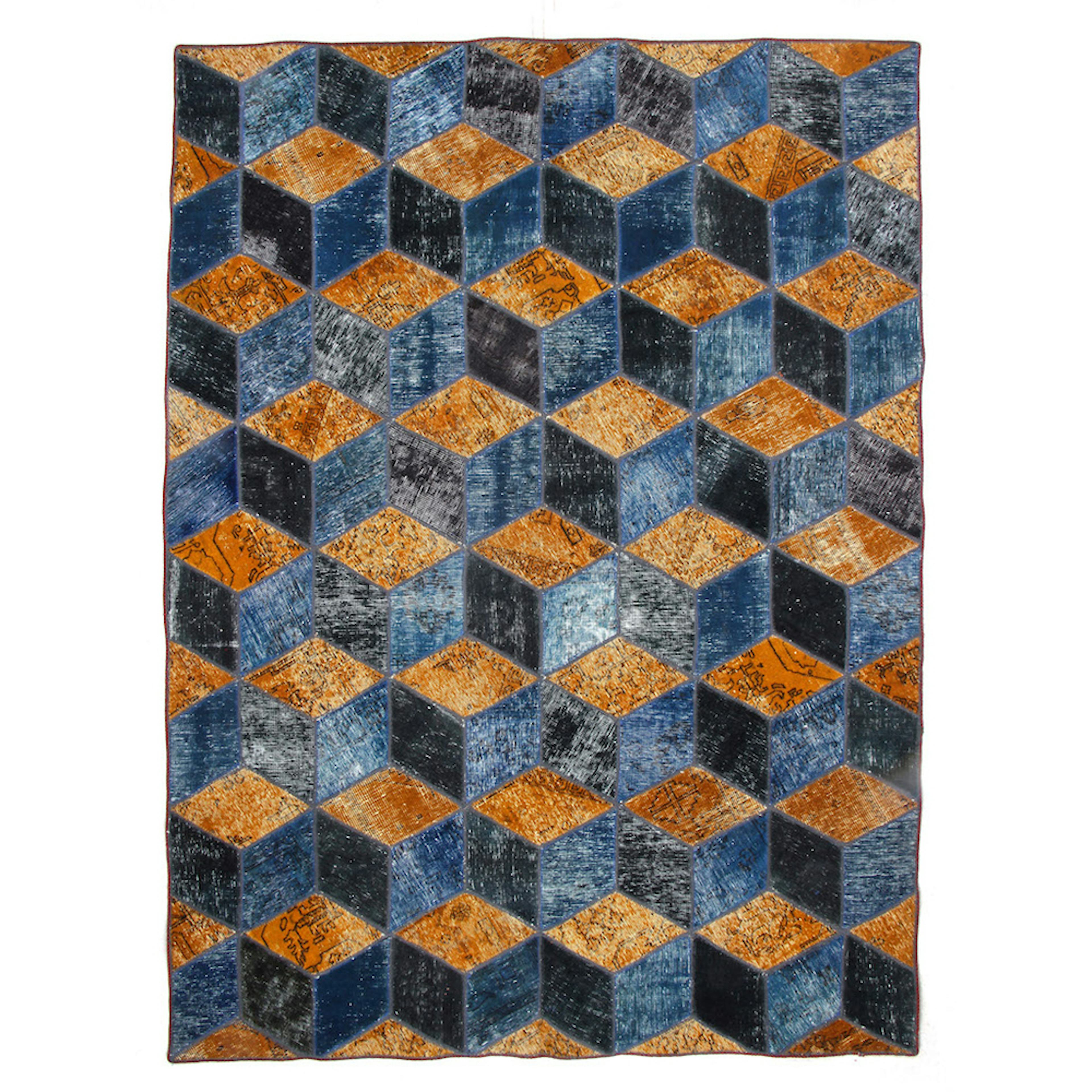 Persisk Patchworkmatta D-sign Handknuten 750747