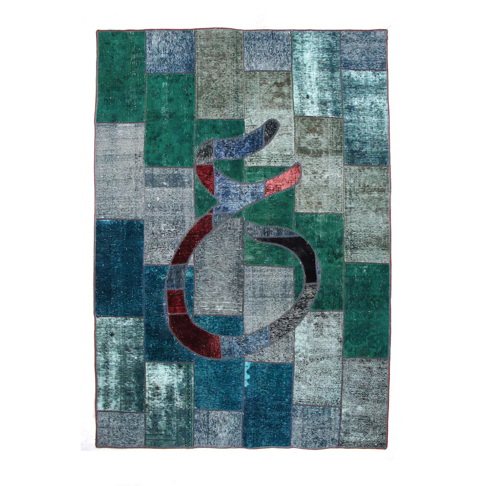 Persisk Patchworkmatta D-sign Handknuten 750762