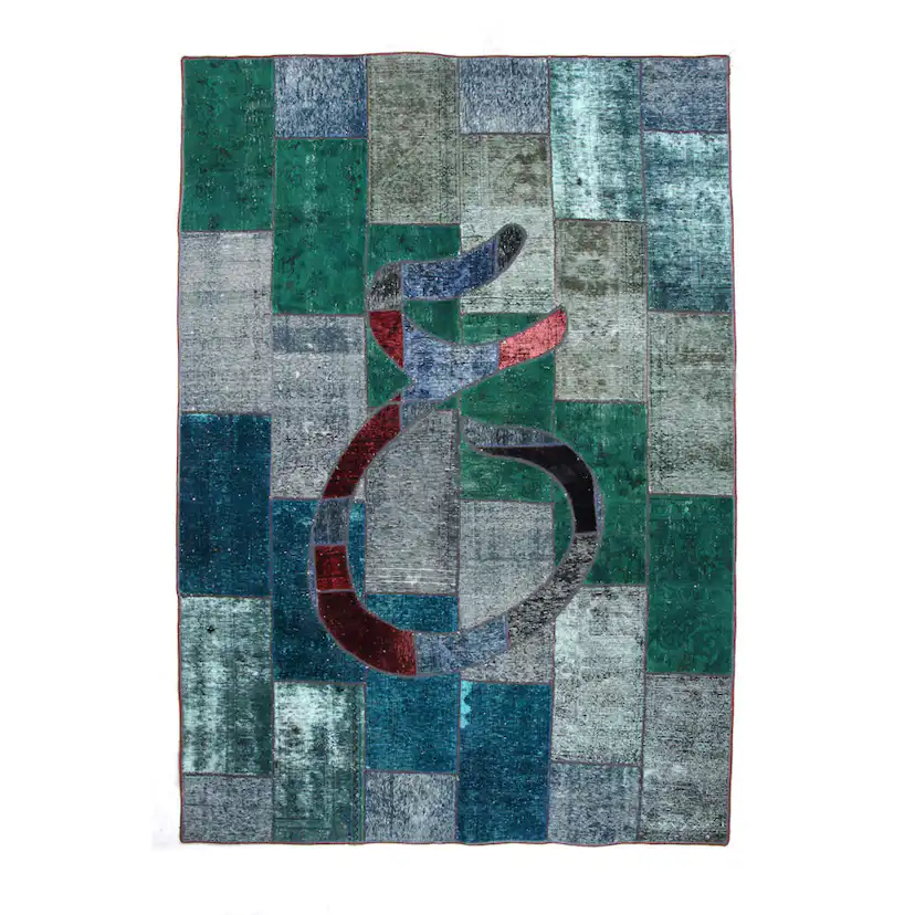 Persisk Patchworkmatta D-sign Handknuten 750762