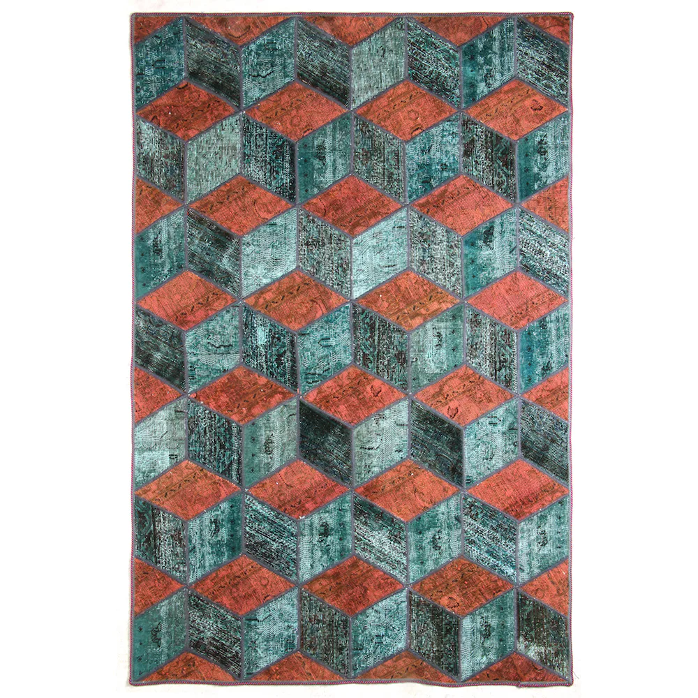 Persisk Patchworkmatta D-sign Handknuten 750778