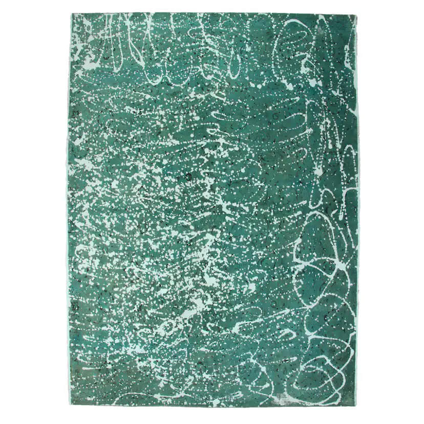 Persisk Vintagematta D-sign Handknuten 750795