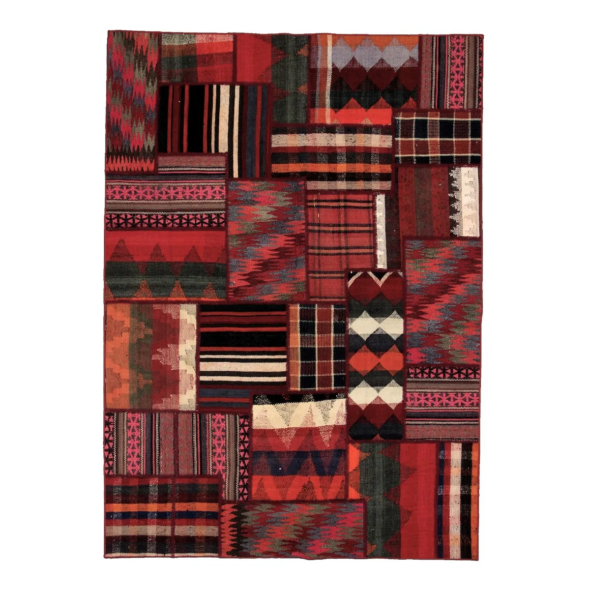 Persisk Patchworkmatta Arkiio Shiraz/Azerbajdzjan Flerfärgad 145x204