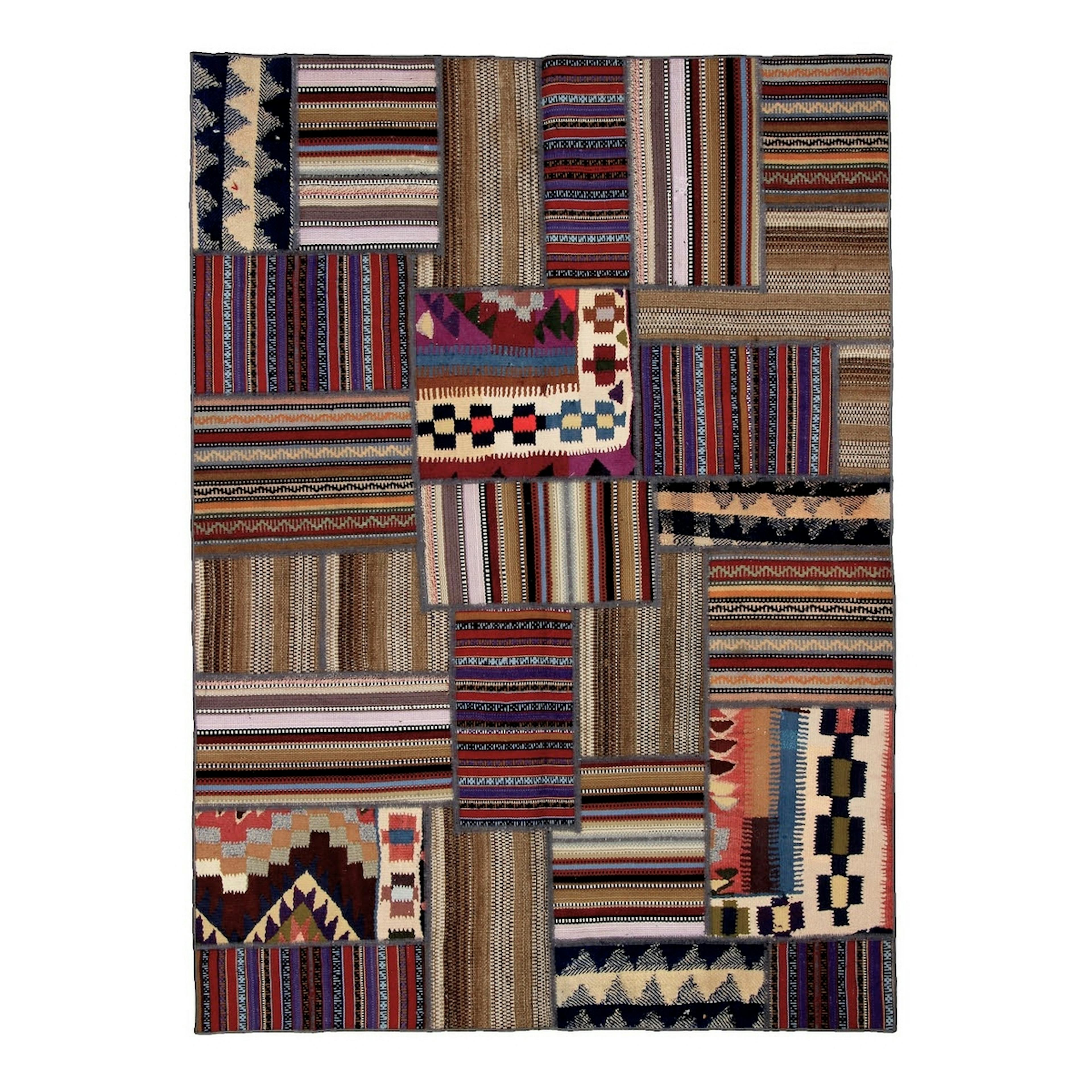 Persisk Patchworkmatta Arkiio Shiraz/Azerbajdzjan Flerfärgad 145x202