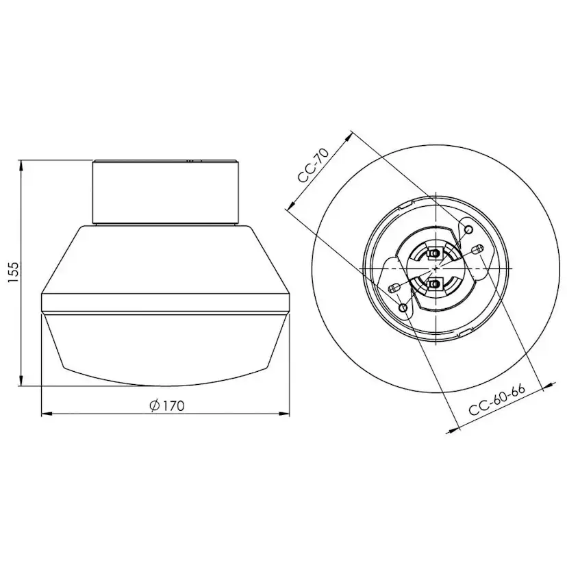 Vägg-/Taklampa Ifö Electric Porslinsarm 6090