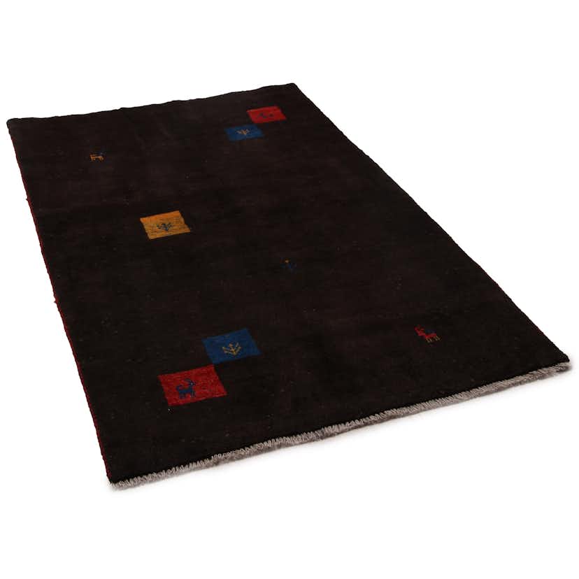 Persisk Matta Arkiio Gabbeh Shiraz Ull Mörkbrun 115x185