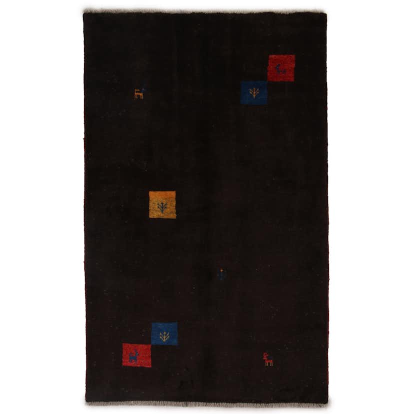 Persisk Matta Arkiio Gabbeh Shiraz Ull Mörkbrun 115x185