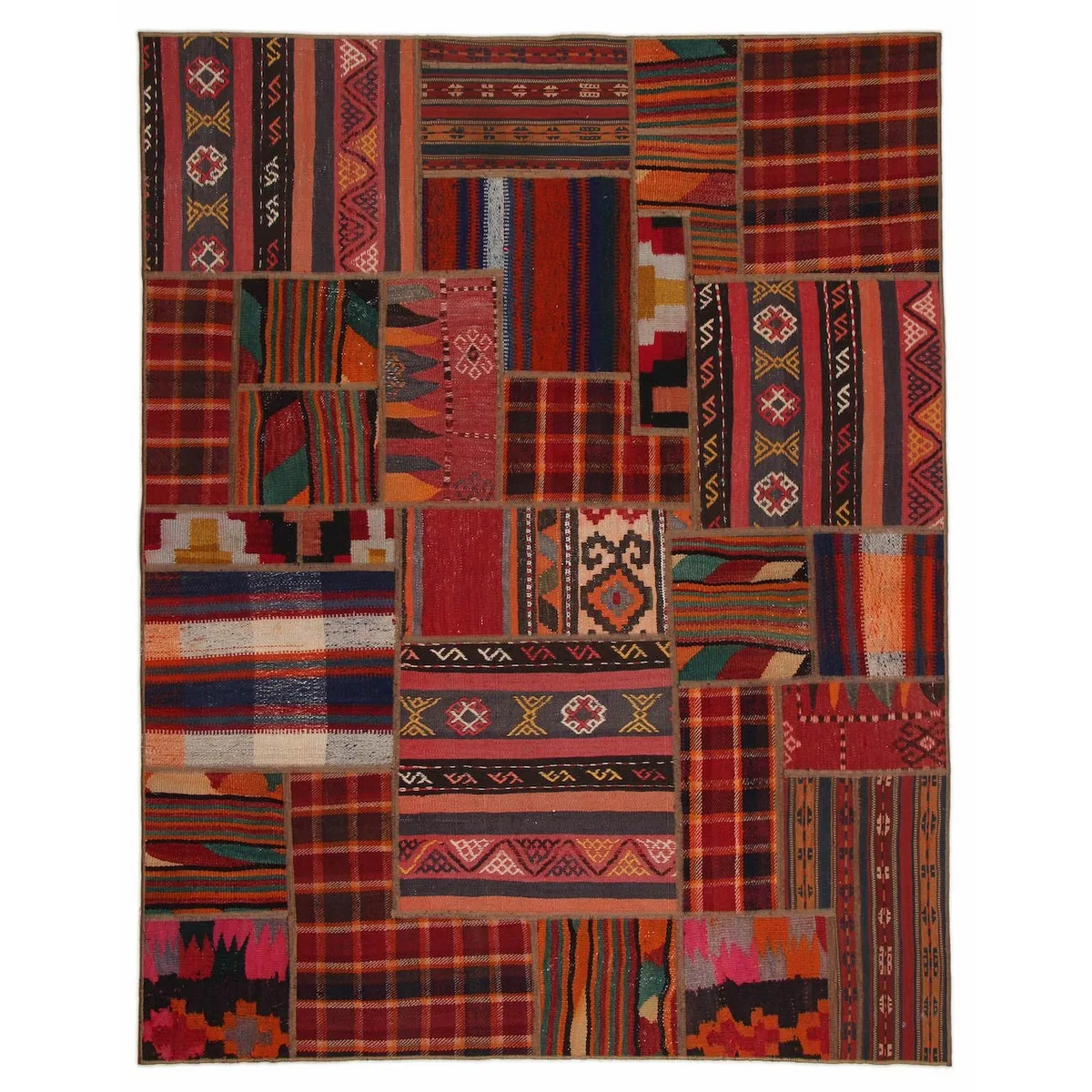 Persisk Patchworkmatta Arkiio Kelim Shiraz/Azerbajdzjan 155x206
