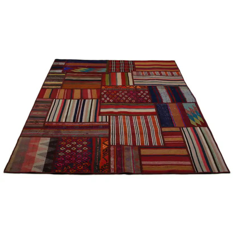 Persisk Patchworkmatta Arkiio 751162 Kelim Shiraz/Azerbajdzjan 154x205