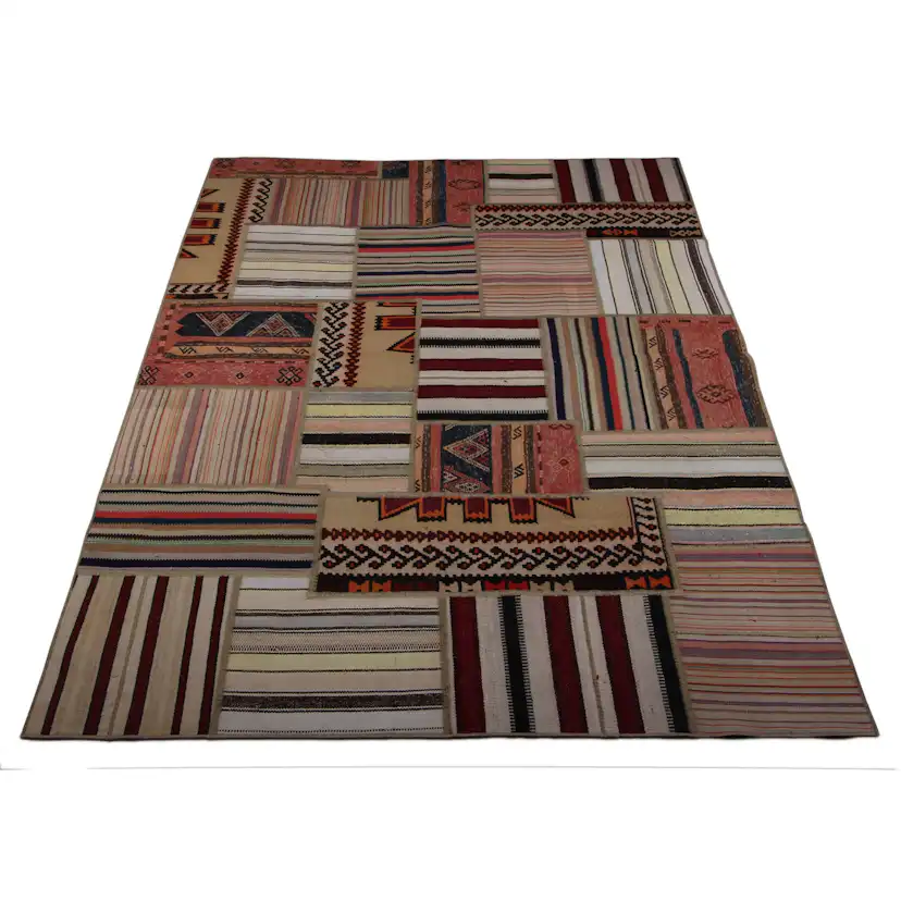 Persisk Patchworkmatta Arkiio Kelim Shiraz/Azerbajdzjan 165x234