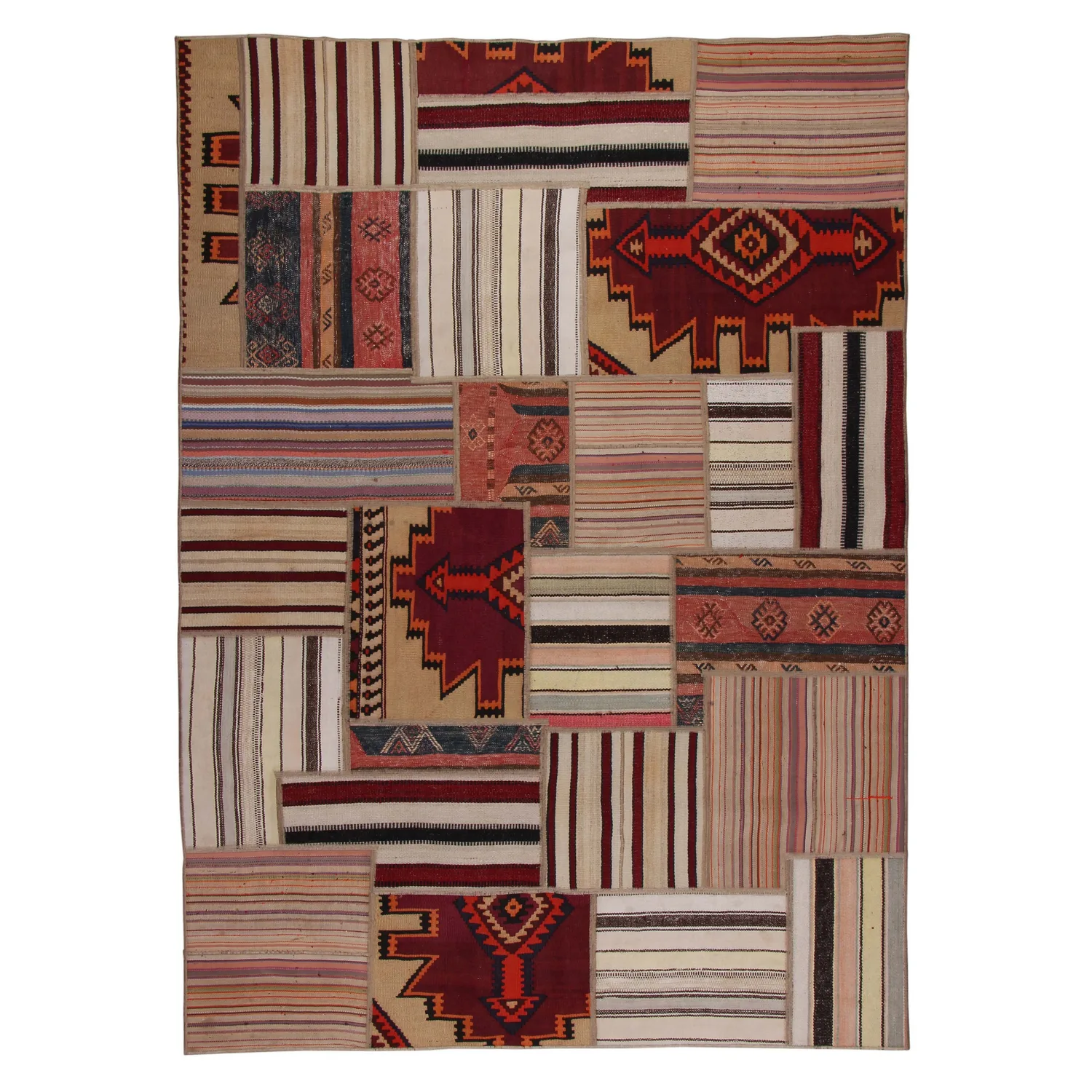 Persisk Patchworkmatta Arkiio Kelim Shiraz/Azerbajdzjan 166x237