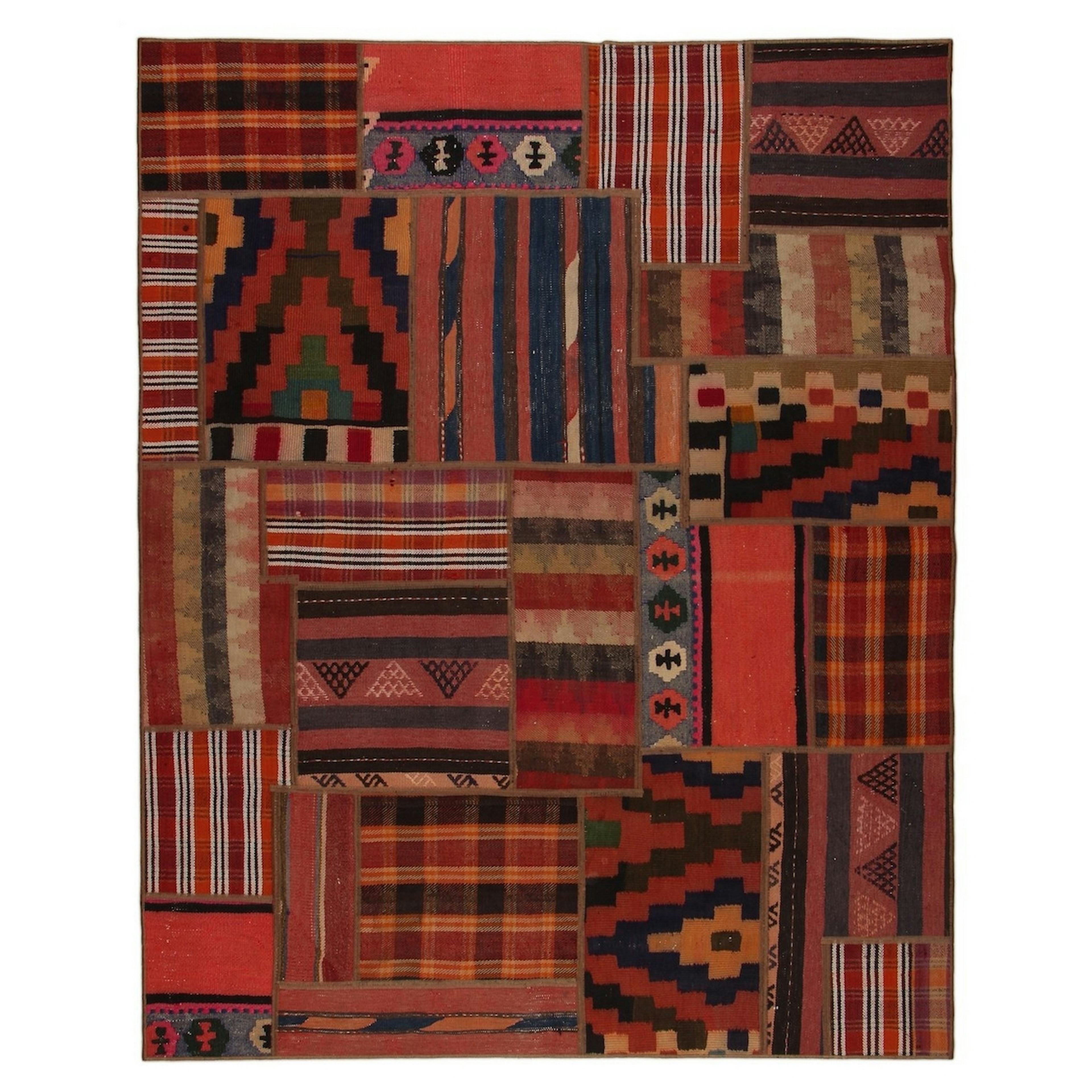 Persisk Patchworkmatta Arkiio Kelim Shiraz/Azerbajdzjan 159x204