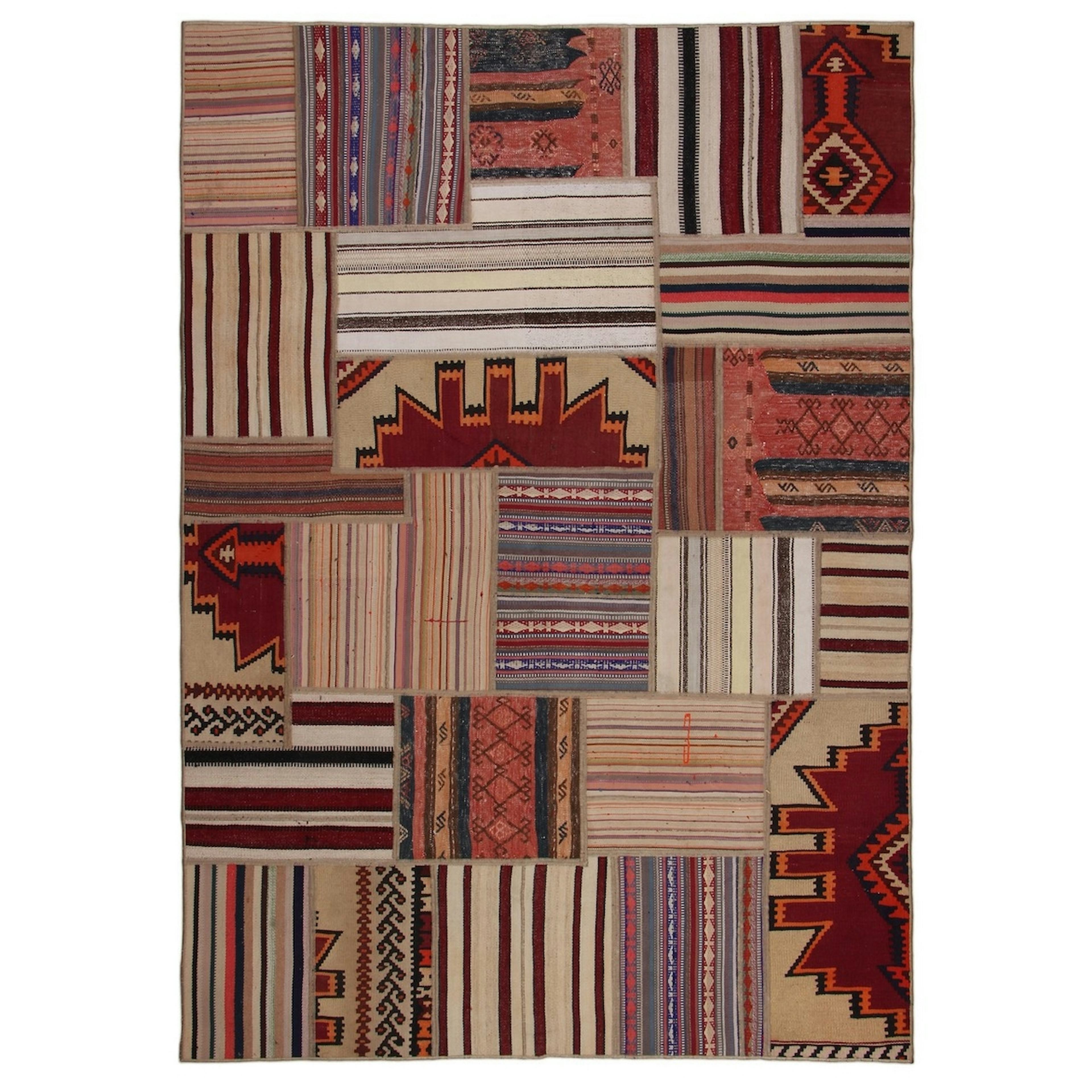 Persisk Patchworkmatta Arkiio Kelim Shiraz/Azerbajdzjan 165x237