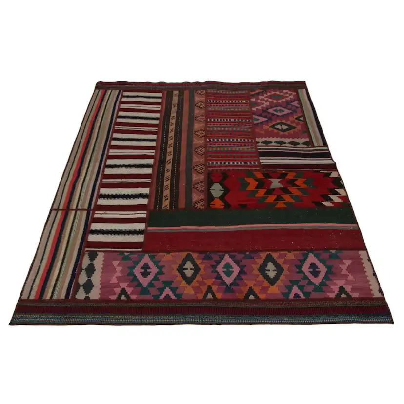 Persisk Patchworkmatta Arkiio Kelim Shiraz/Azerbajdzjan 163x229