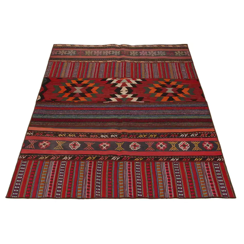 Persisk Patchworkmatta Arkiio Kelim Shiraz/Azerbajdzjan 151x203