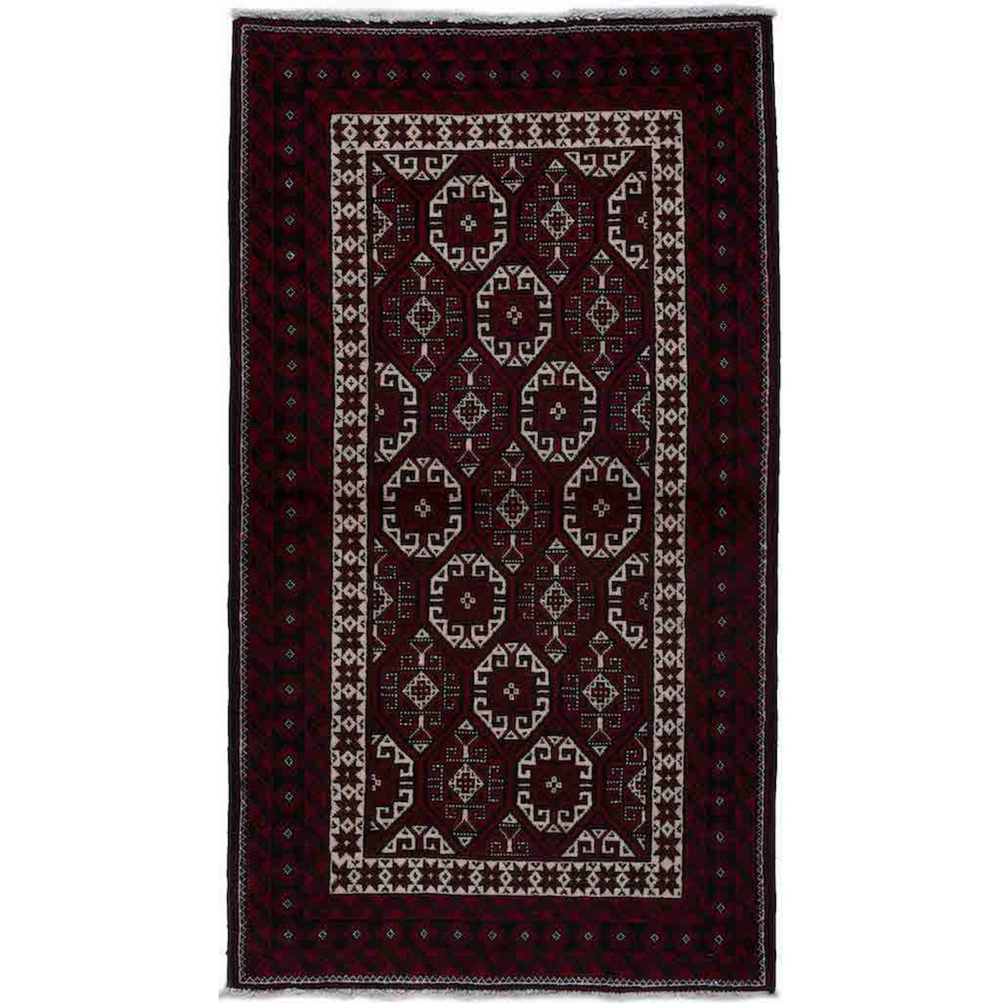 Persisk Matta Arkiio Beluch Röd/Svart 102x190