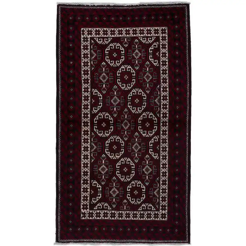 Persisk Matta Arkiio Beluch Röd/Svart 102x190