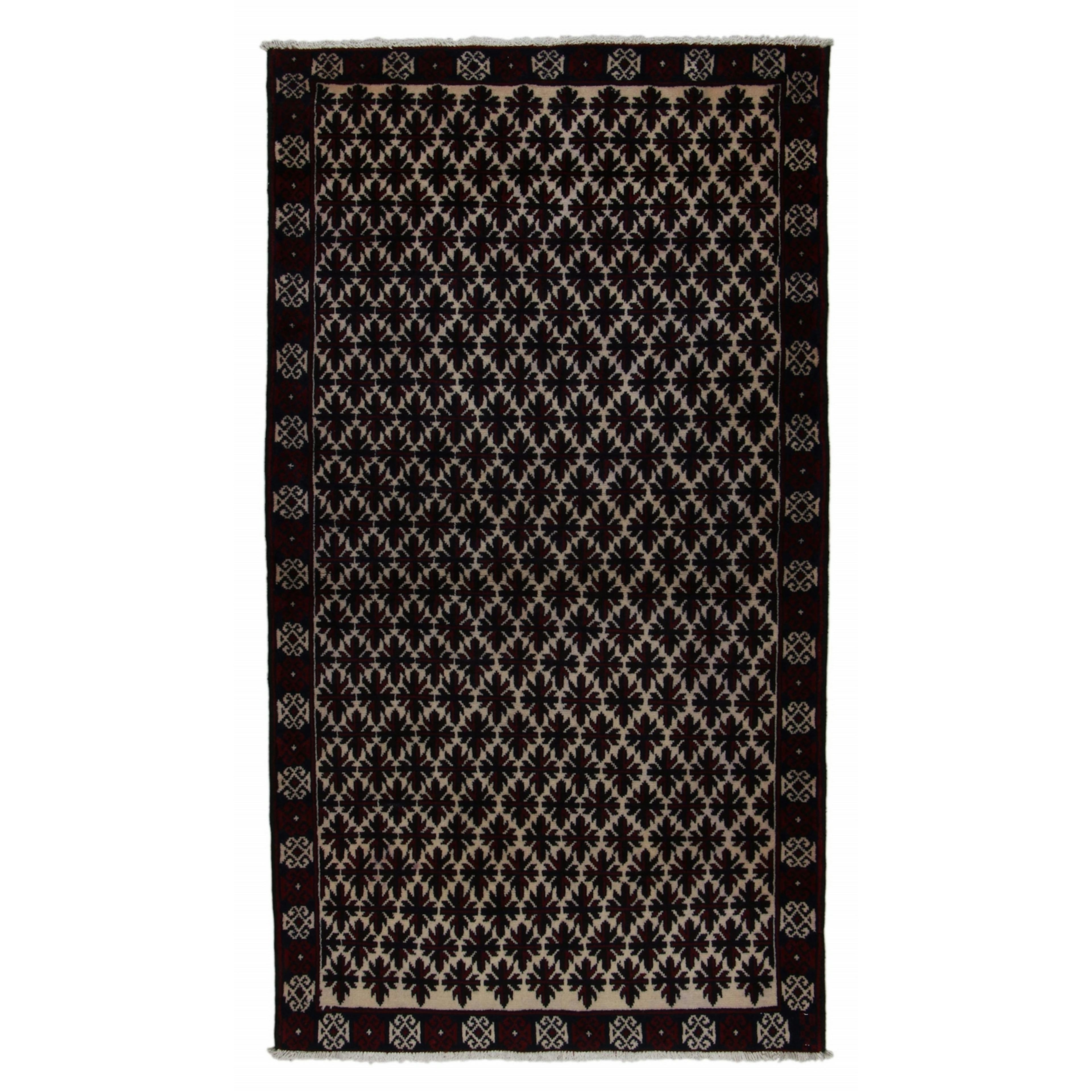 Persisk Matta Arkiio Beluch Creme/Svart 104x191