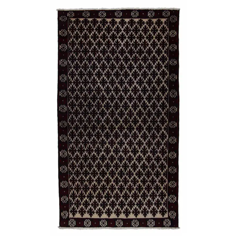 Persisk Matta Arkiio Beluch Creme/Svart 104x191