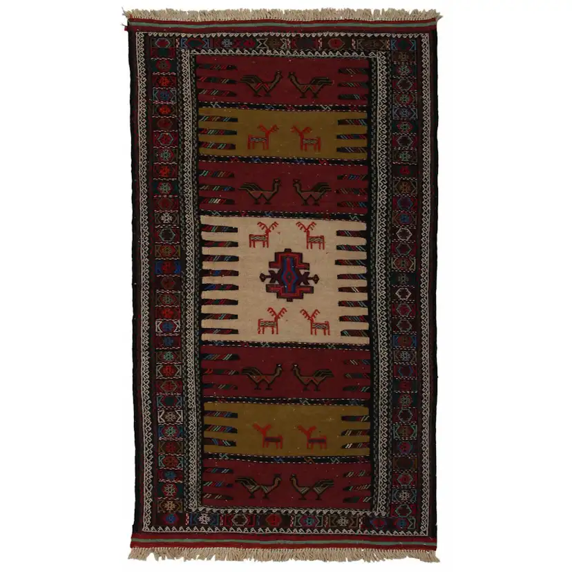 Persisk Nålmatta Arkiio Quchan Kelim Exklusiv 102x185