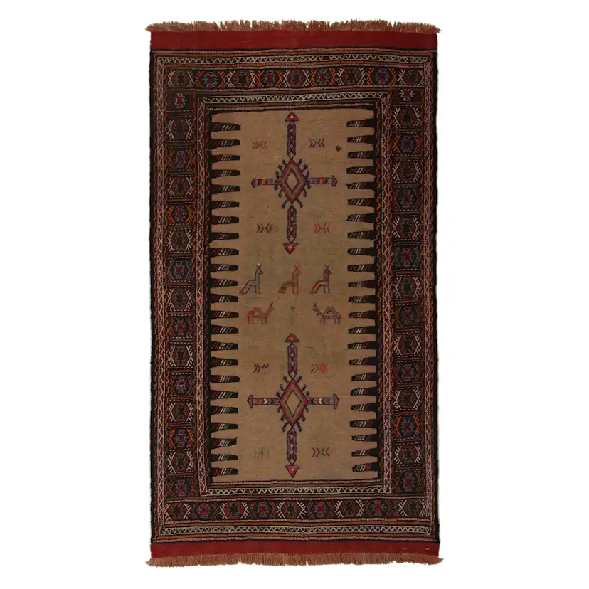 Persisk Nålmatta Arkiio Quchan Kelim Exklusiv 100x183