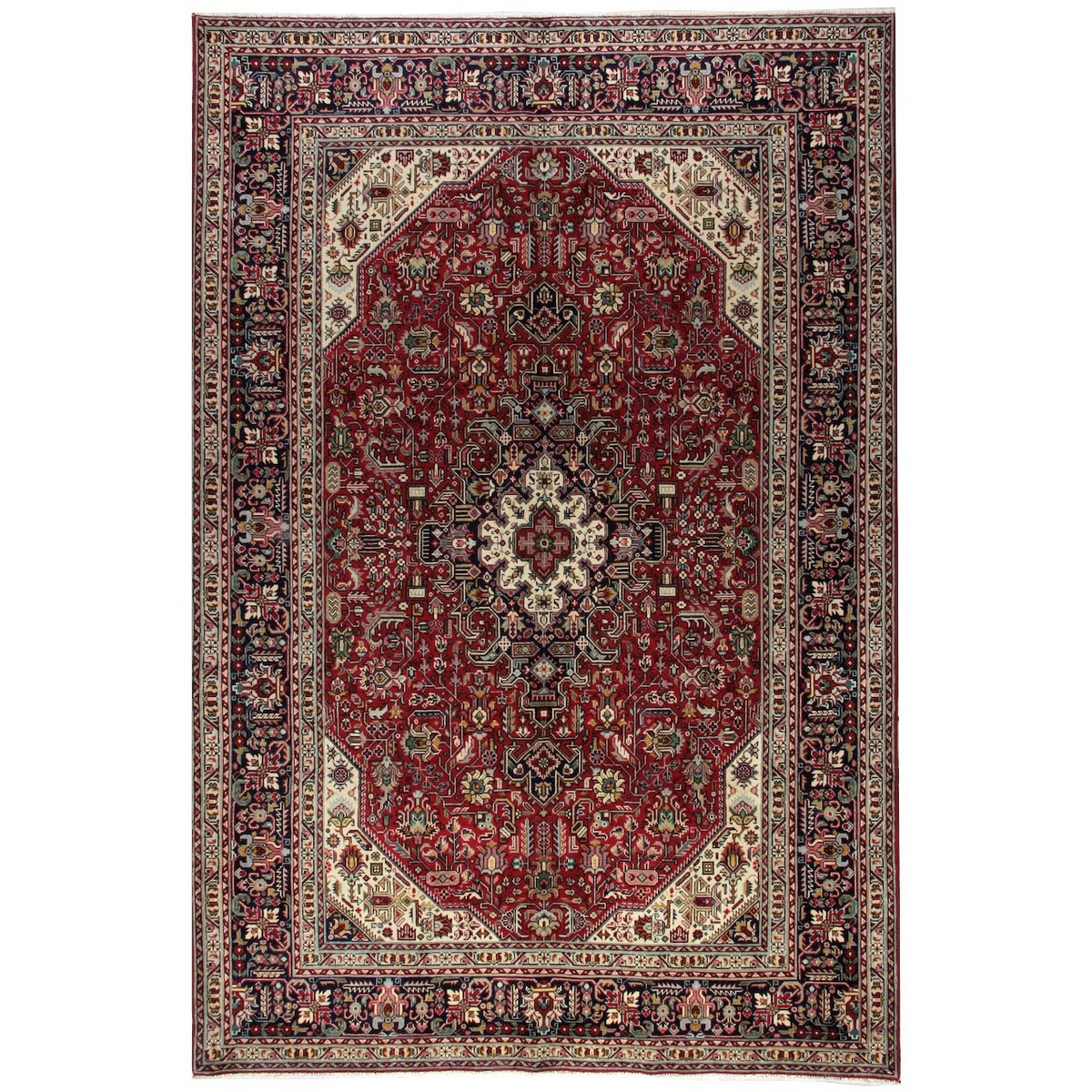 Persisk Matta Arkiio Tabriz Vintage Original 195x293