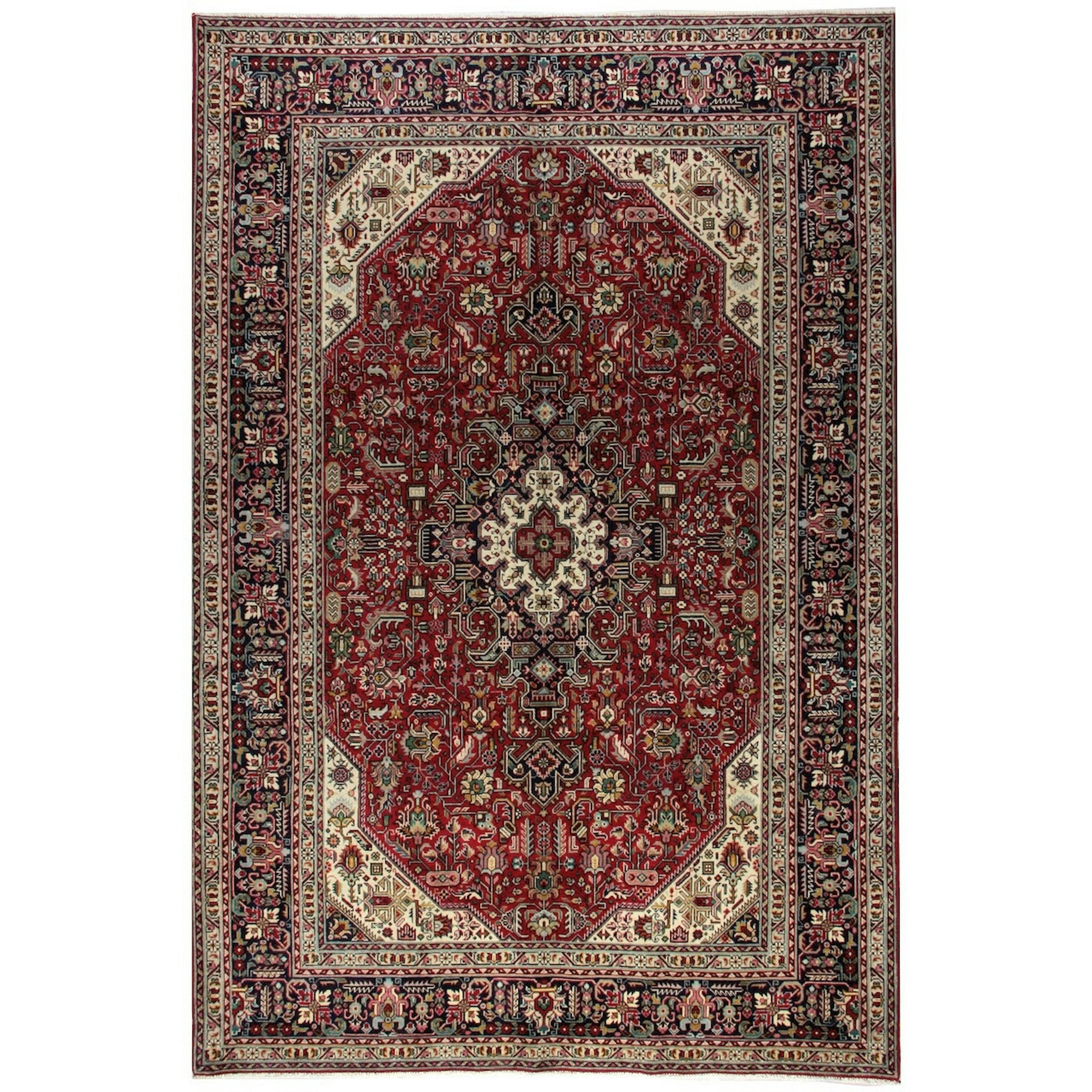 Persisk Matta Arkiio Tabriz Vintage Original 195x293