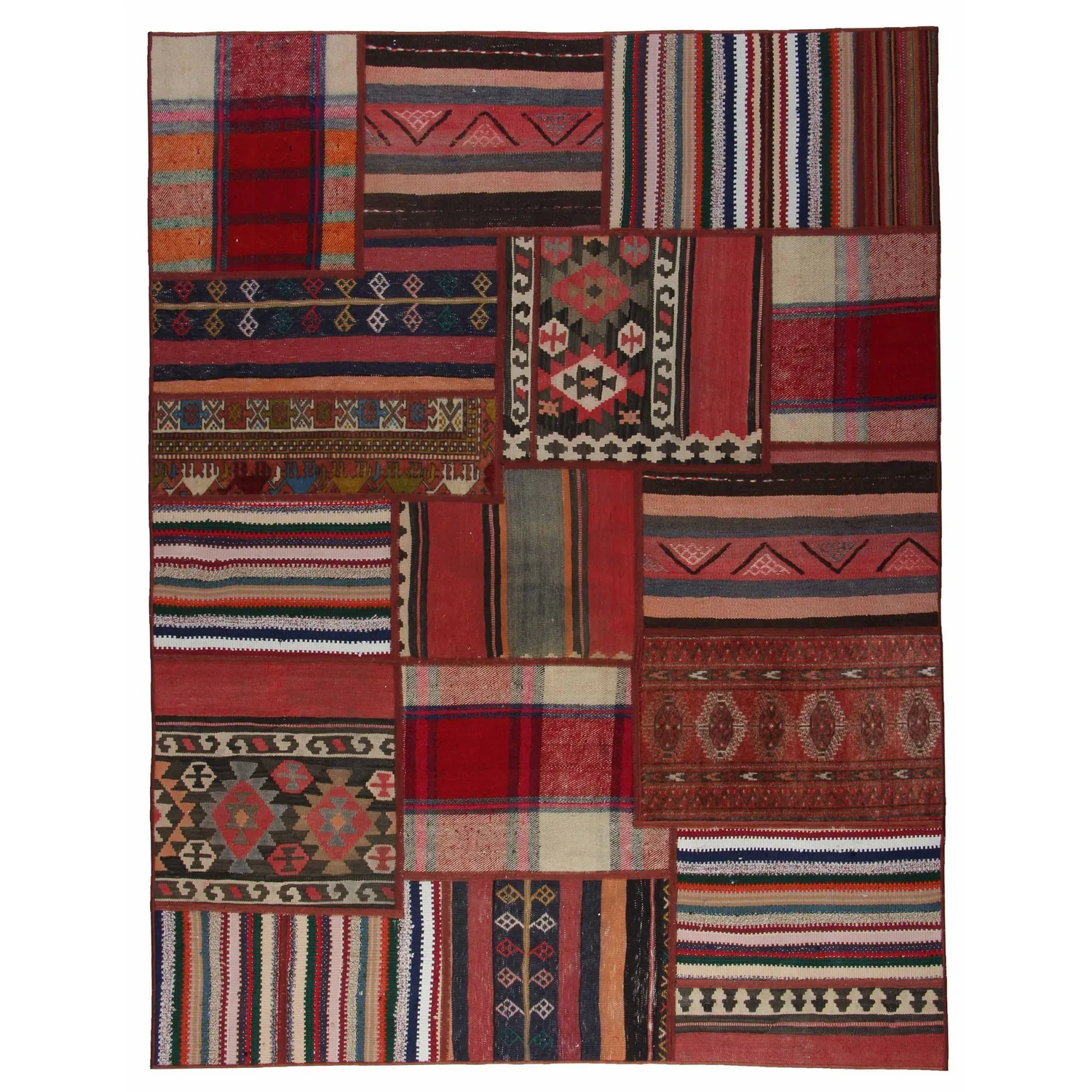 Persisk Patchworkmatta Arkiio 751584 Flerfärgad 156x205