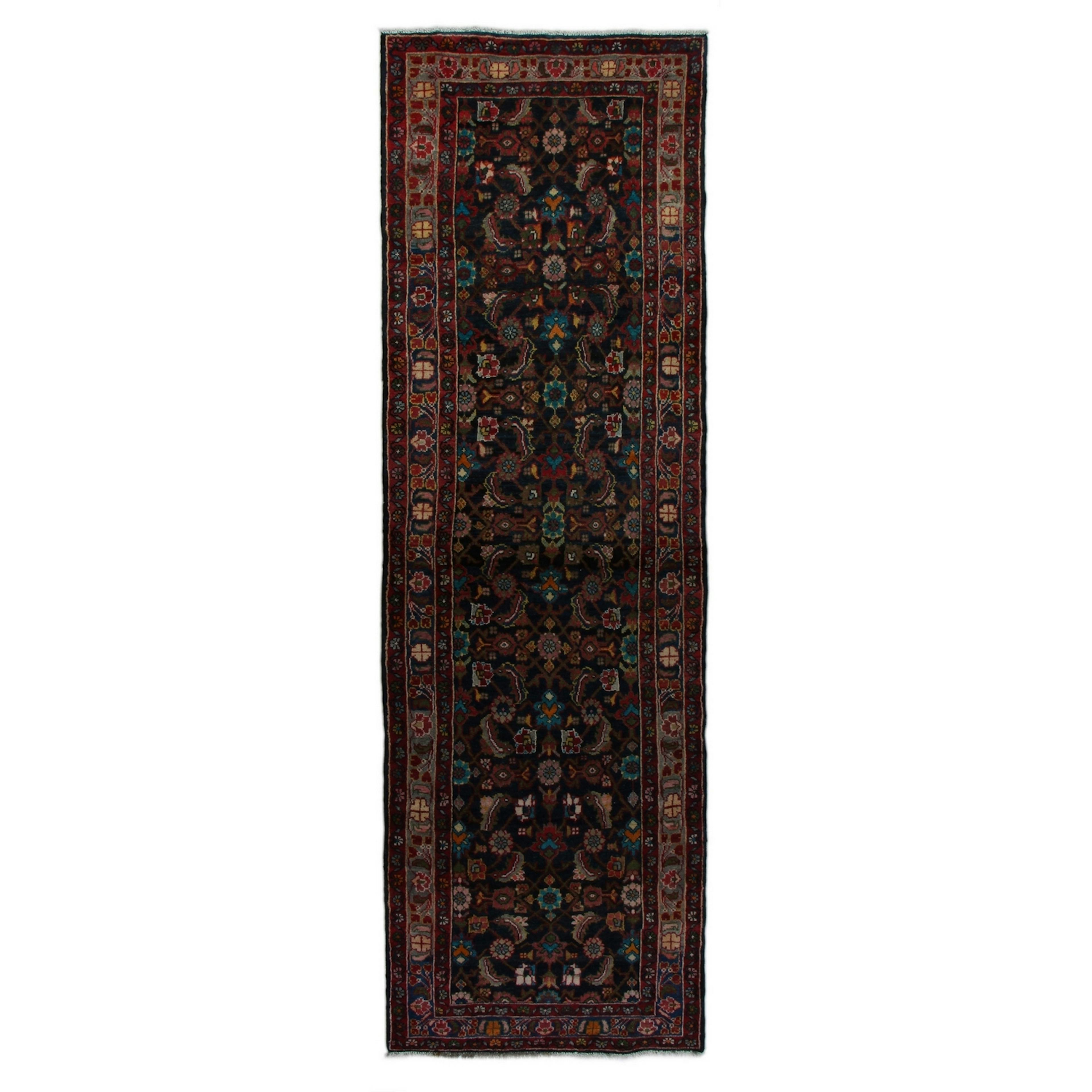 Persisk Matta Arkiio Mörkblå/Röd 99x328